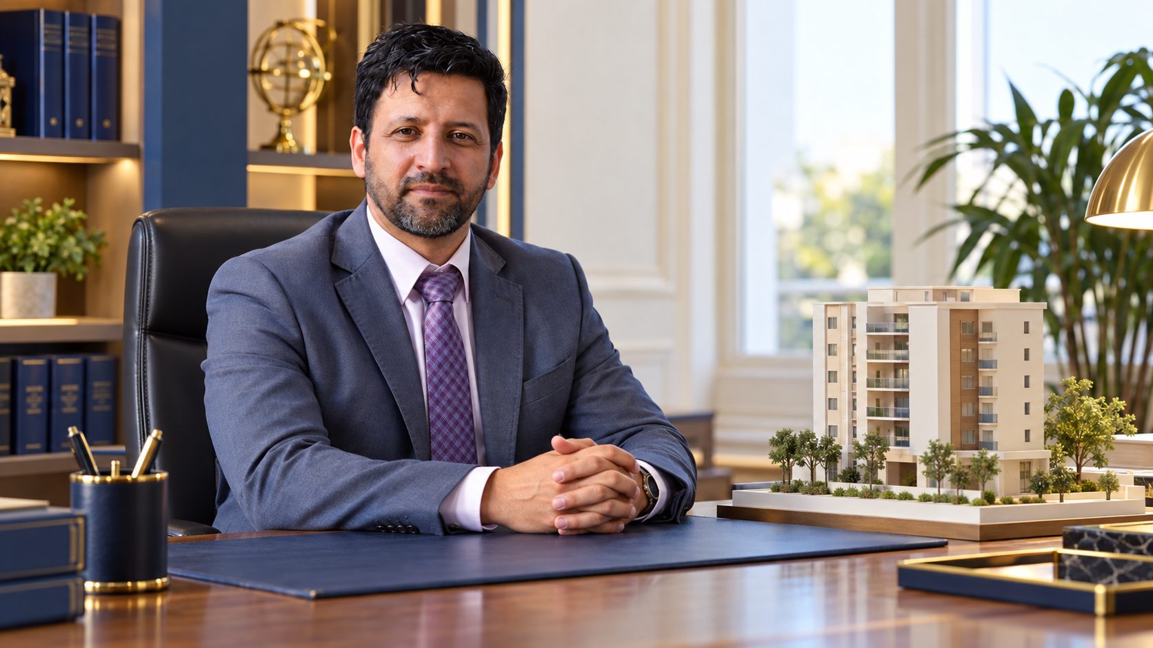 Escribano Marcelo Silva en oficina